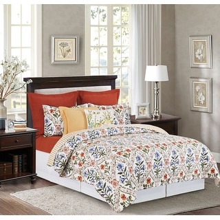 Victoria`s Garden Floral Quilt Bedding Collection - Bed Bath & Beyond ...